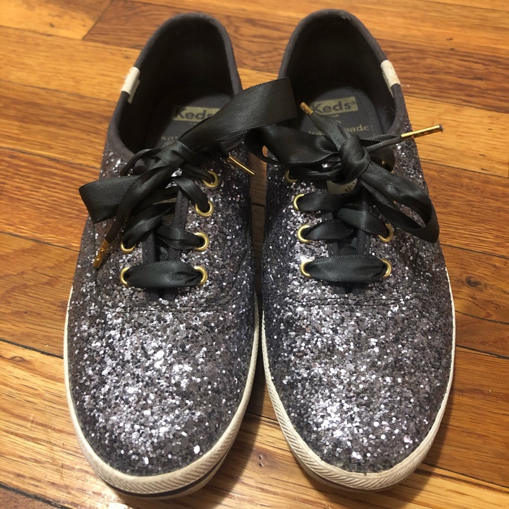 Kate Spade Glitter Keds - Pewter